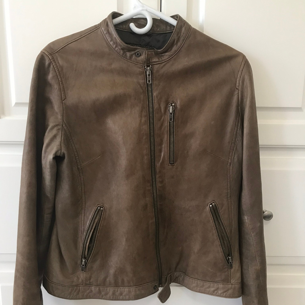Banana Republic Super Soft Leather Moto Jacket Lg